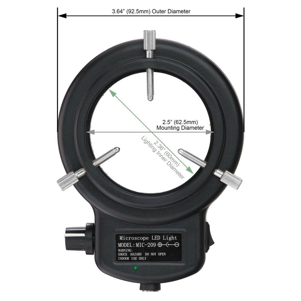 144 LED Intensity-adjustable Ring Light for Stereo Microscopes