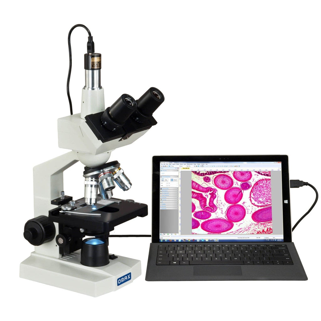 OMAX M83E Series LED Trinocular Lab Compound Microscope 40X-2500X