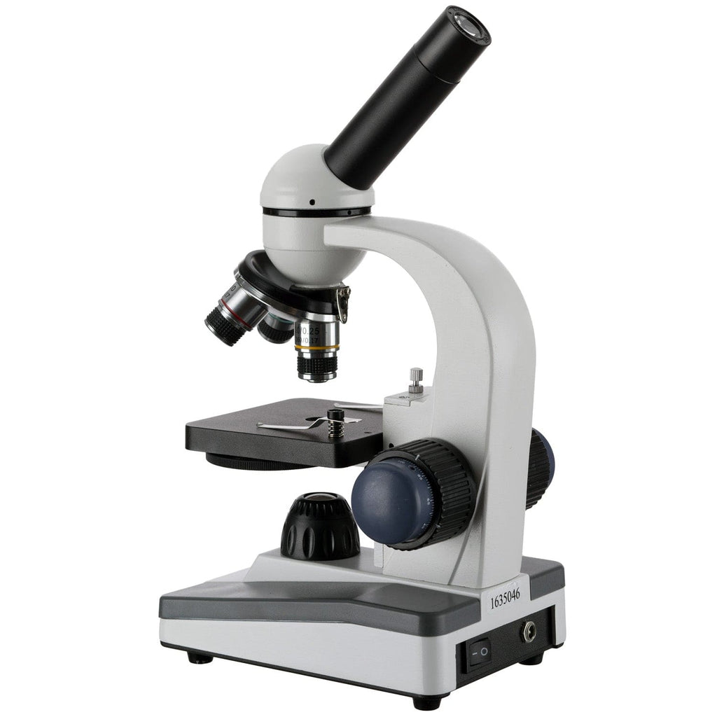 B-120 Microscope monoculaire, WF10x/18mm, Achro. DIN 4x, 10x, 40x