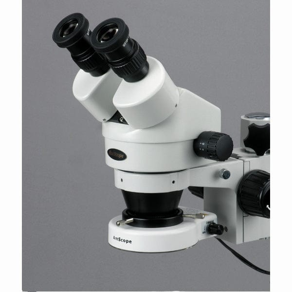 3.5X-90X Binocular Stereo Zoom Microscope w/80 LED Compact Ring Light on  Single Arm Boom Stand