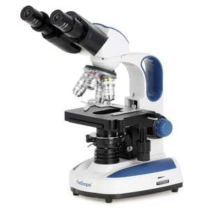 AmScope B270 Series Advanced Student & Professional Binocular Compound Microscope w/ Ergonomic Design, Microbe Resistant Coating