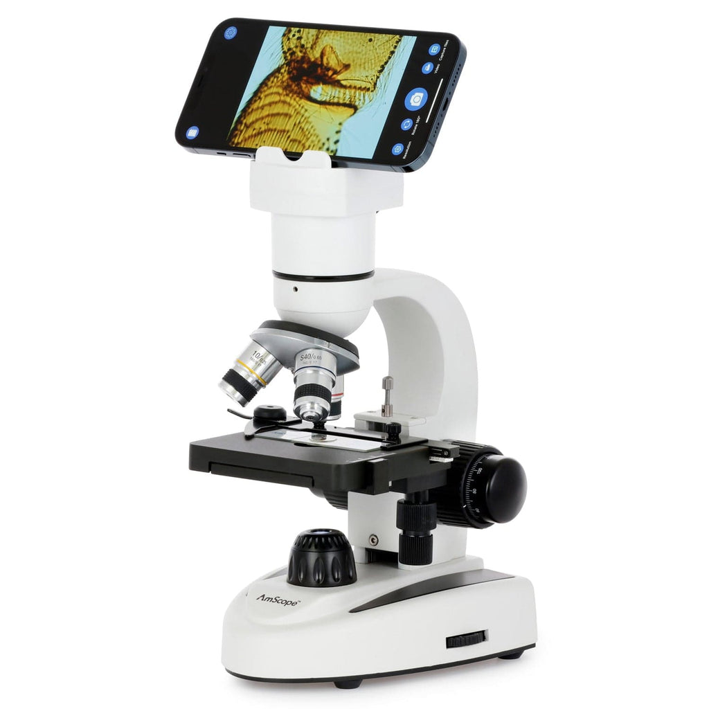 Amscope DM150-W DM150-W Digital Compound Microscope 220X Top and Botto ...