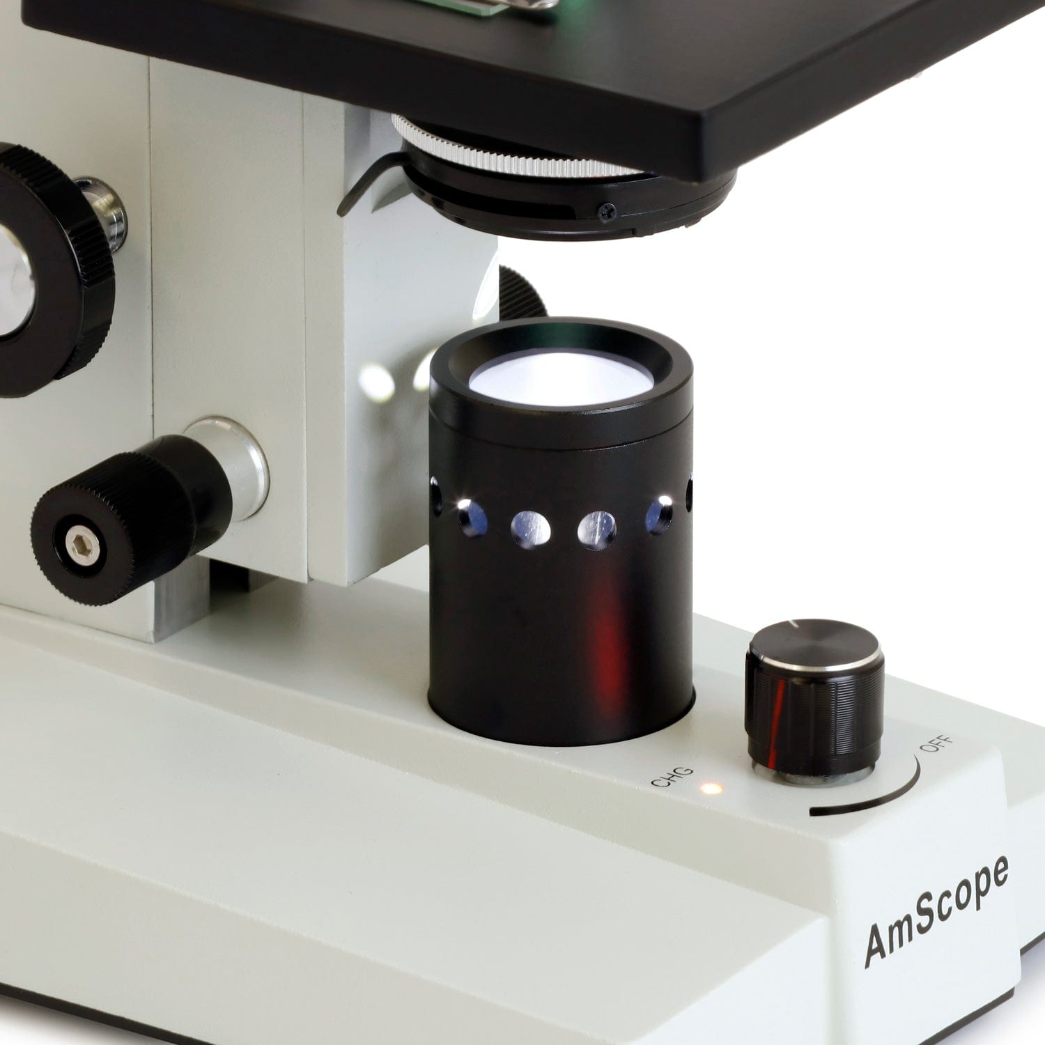 AmScope B100 Series Biological Binocular Compound Microscope 40X-1000X Magnification with LED and Mechanical Stage