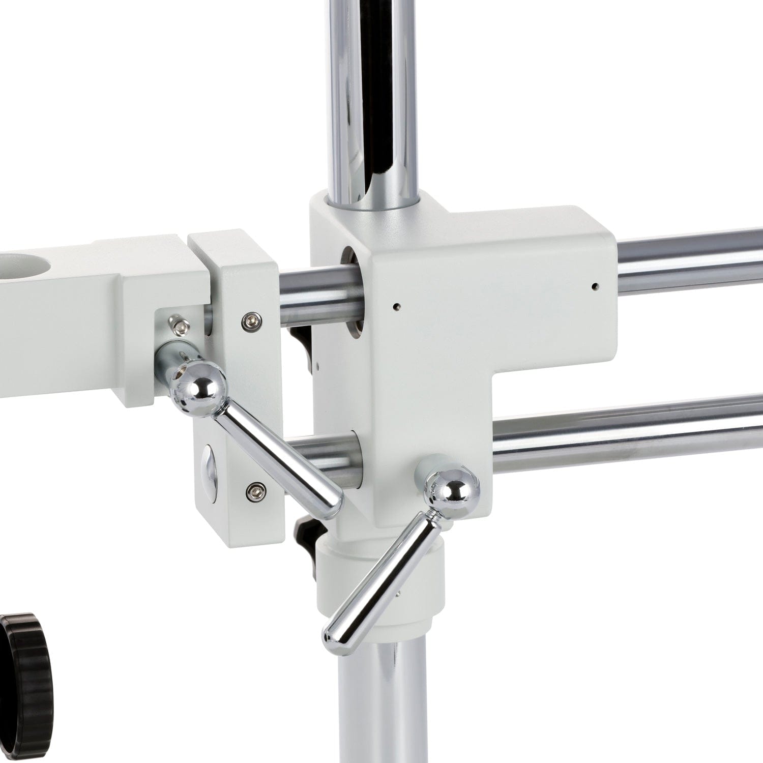 AmScope SM-4 Series Zoom Trinocular Stereo Microscope 3.5X-180X Magnification with 144 LED Compact Ring Light and 20MP USB 3.0 C-mount Camera on Double Arm Boom Stand