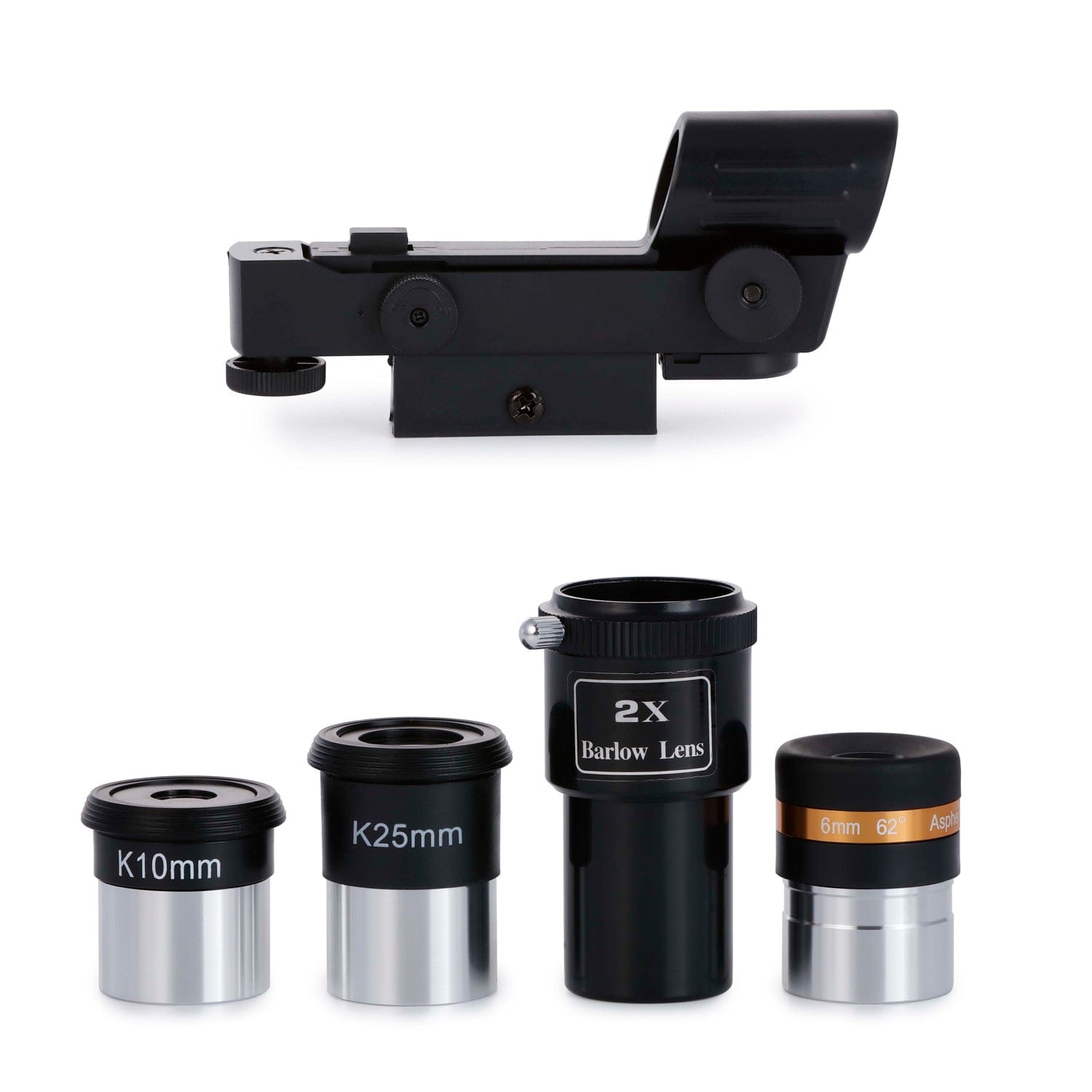 AmScope Reflector EQ Telescope with Equatorial Mount, 130mm Aperture, 650mm Focal Length, Stainless Steel Tripod and Red Dot Finder