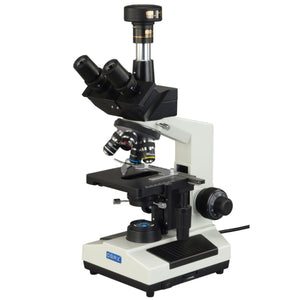 OMAX 40X-2500X Phase Contrast Trinocular Lab Compound LED Microscope+10MP Camera