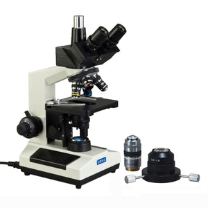 OMAX 40X-2500X Darkfield Live Blood Analysis Trinocular Compound LED Microscope