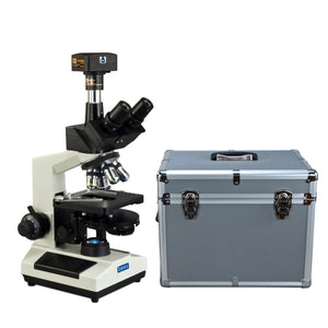 OMAX 40X-2500X 18MP USB3 Phase Contrast Trinocular LED Microscope+Aluminum Case