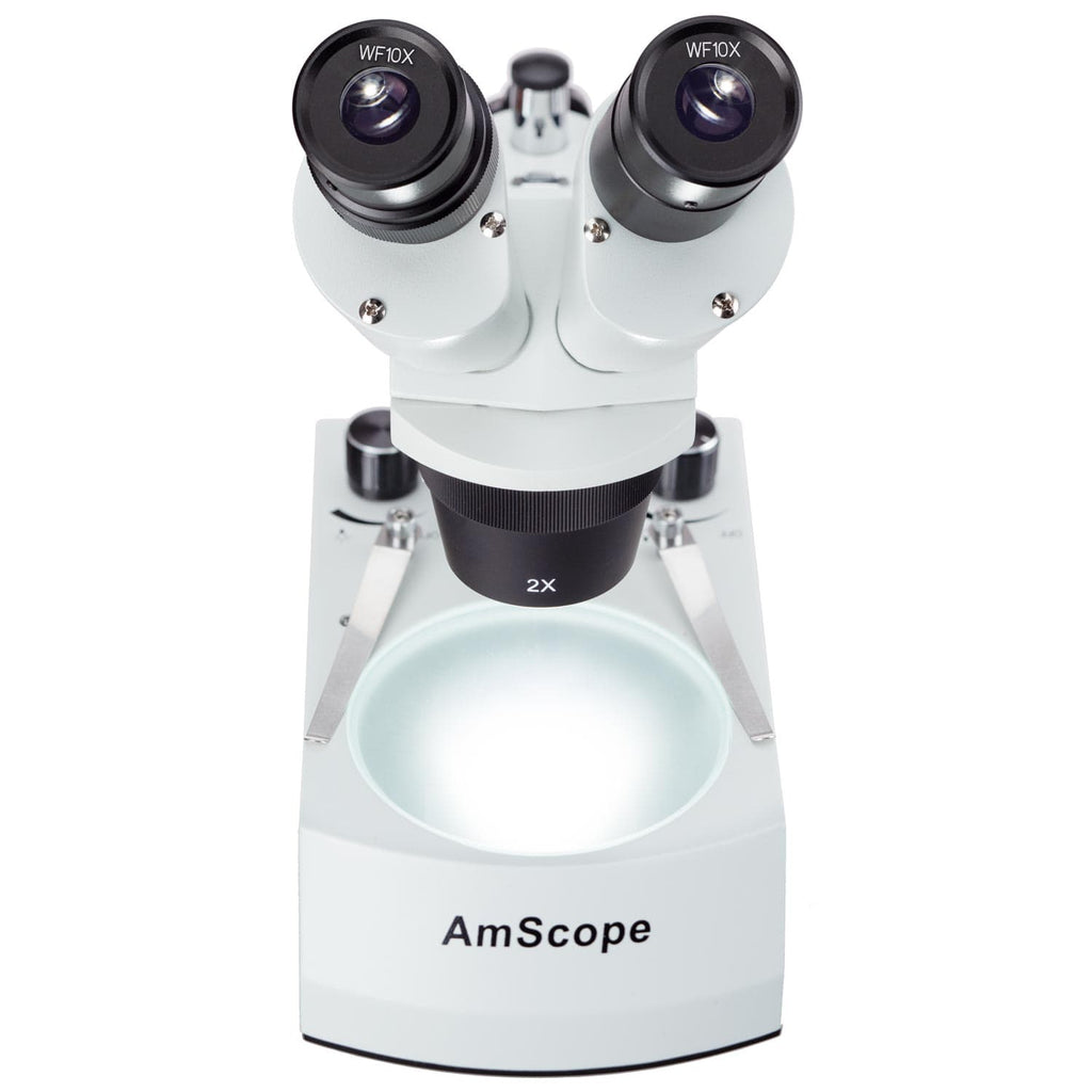 AmScope SE306R-PZ-LED Binocular Stereo Microscope on a Pillar Stand ...