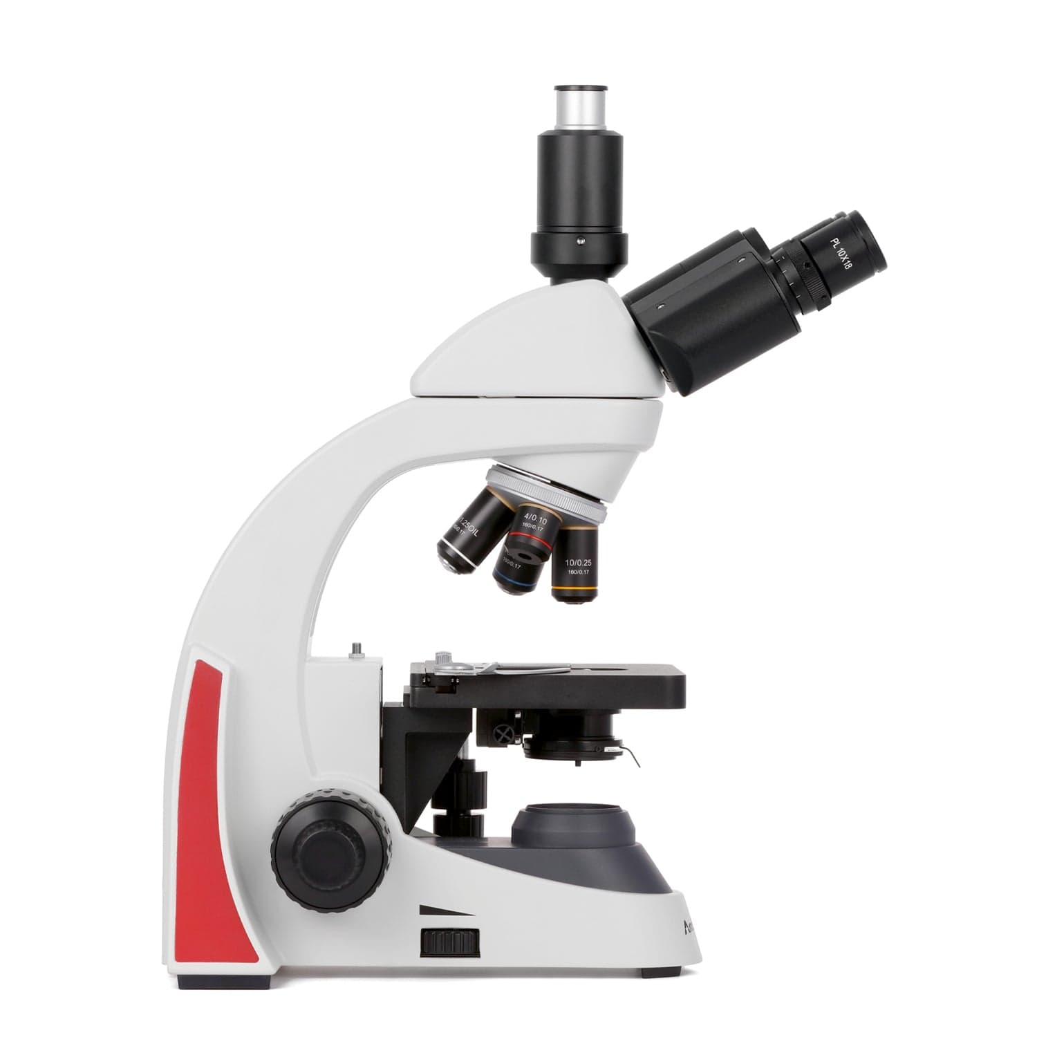 AmScope EduPro EDU550 Series Trinocular Compound Microscope with 2-layer mechanical stage and 3W LED illumination