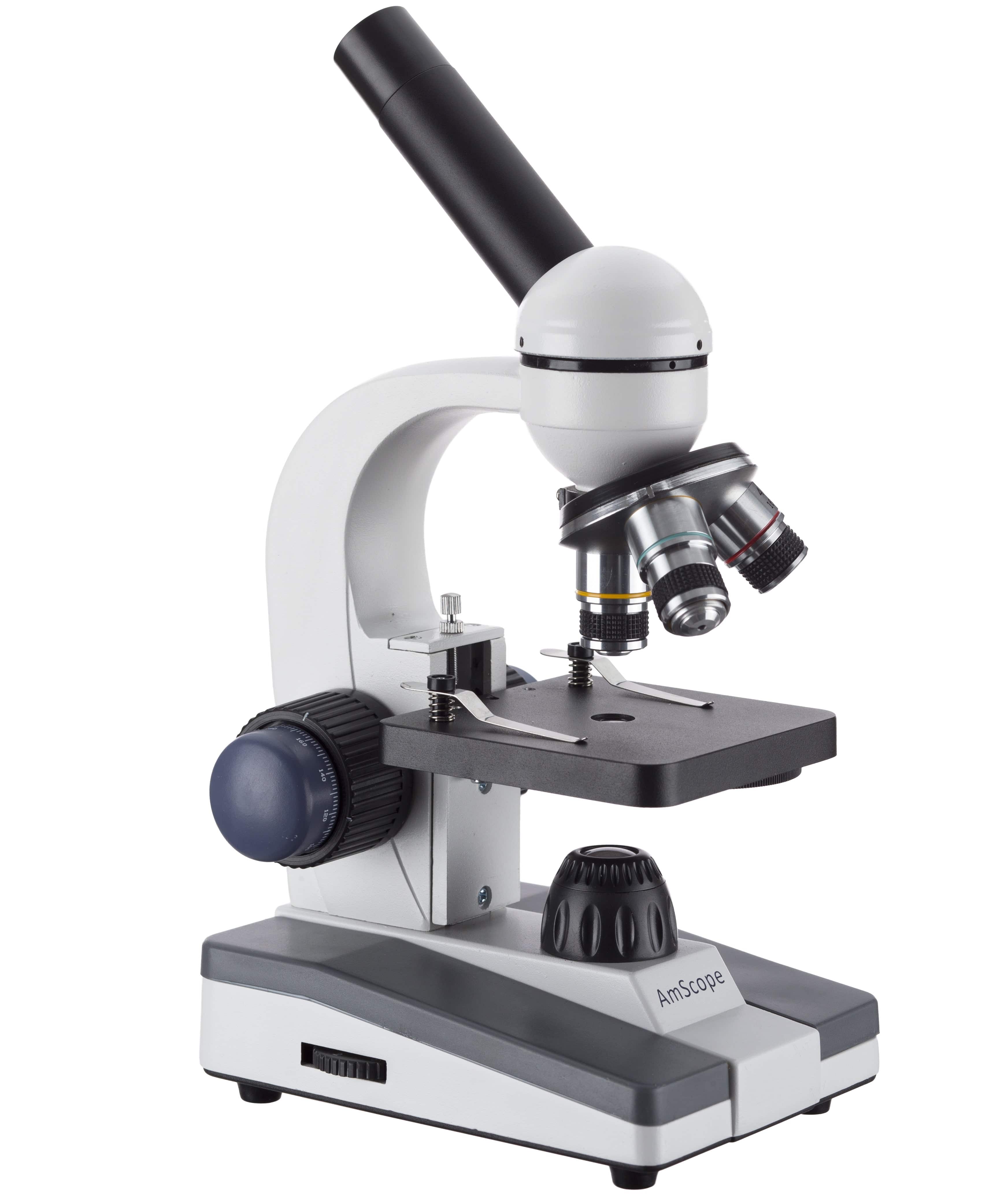 AmScope M150 Series Portable Student Monocular Compound Microscope 40X-1000X Magnification with LED and 1MP USB Eyepiece Camera