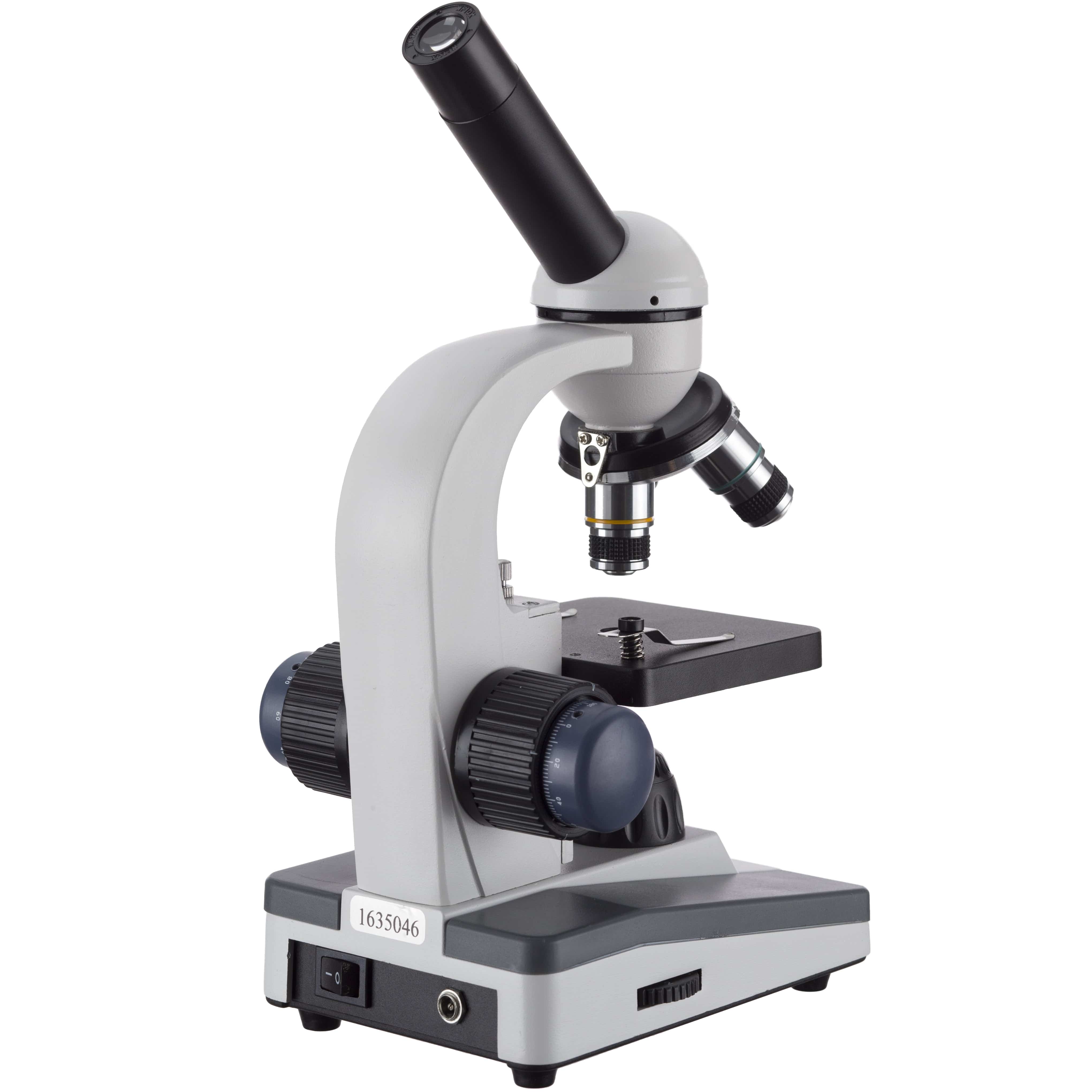 AmScope M150 Series Portable Student Monocular Compound Microscope 40X-1000X Magnification with LED and 1MP USB Eyepiece Camera