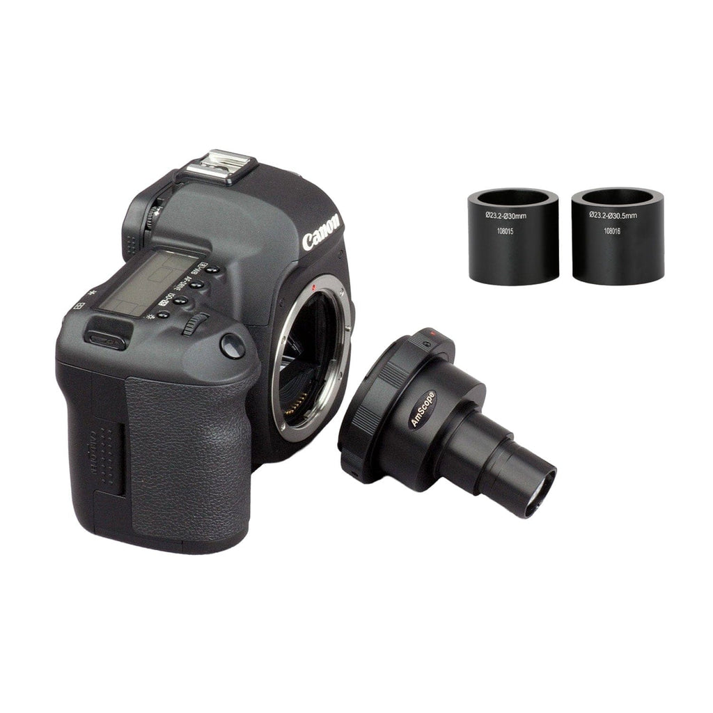 AmScope Canon and Nikon SLR/DSLR Camera Adapter for Microscopes ...