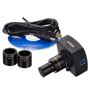 10MP USB 3.0 Color CMOS C-Mount Microscope Camera with Reduction Lens