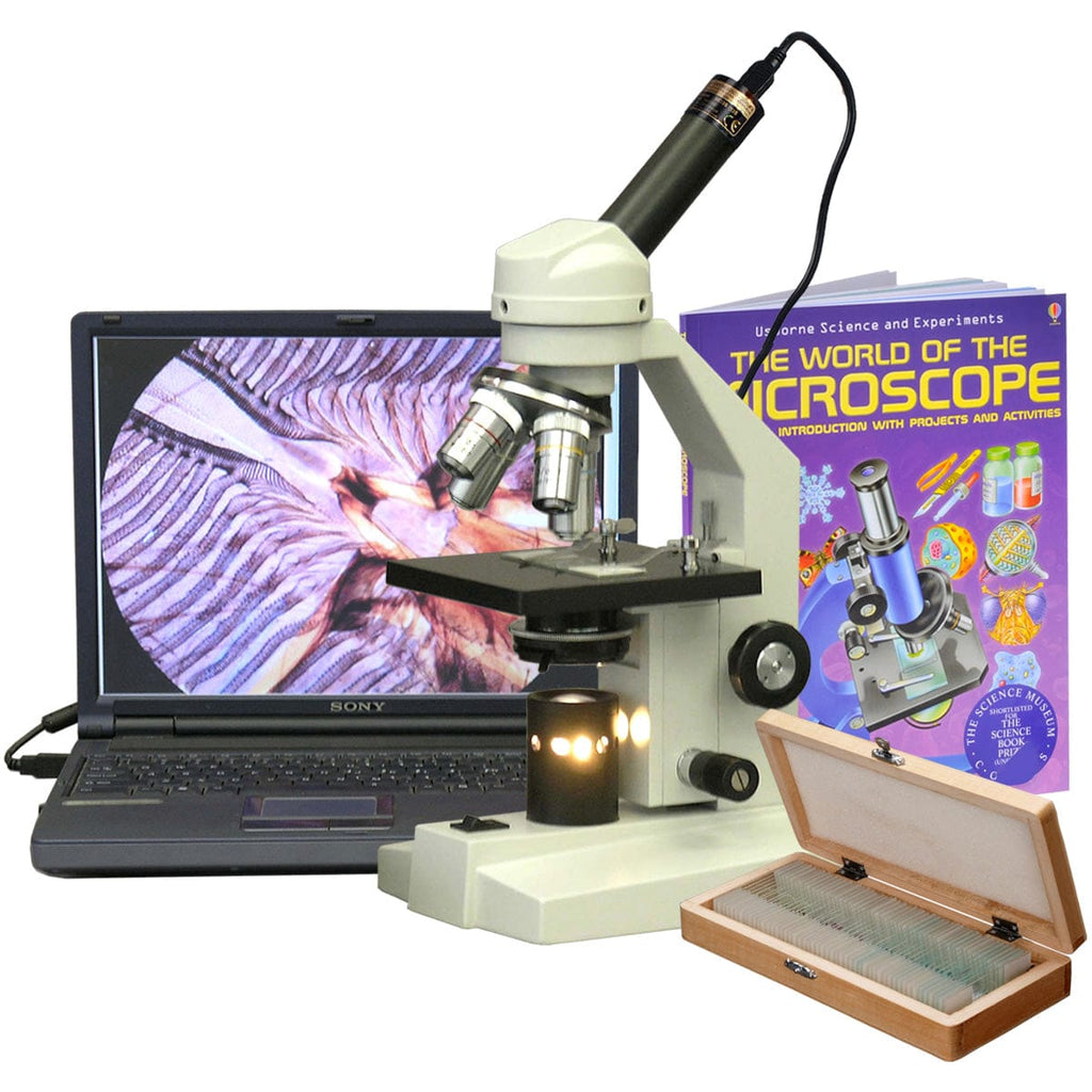 AmScope M500 Series Advanced Home School Monocular Compound Microscope ...