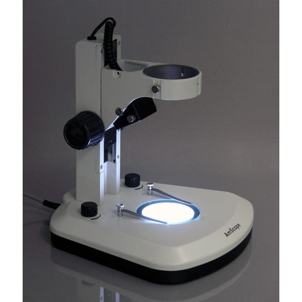 AmScope New Microscope Table Rack Stand with Top & Bottom LED Lights ...
