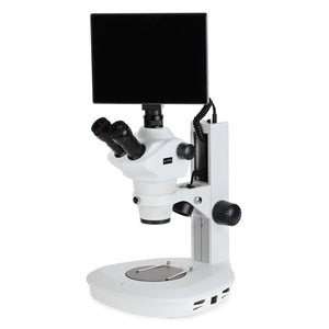 8X-50X Track Stand LED Light Stereo Zoom Parfocal Trinocular TouchPad Microscope