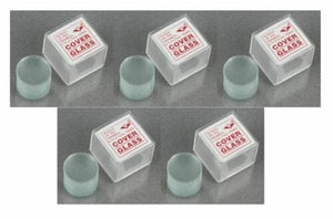 Pearl 5-Pack of 100pc Round Microscope Coverslip Slides 18mm Diameter - 500
