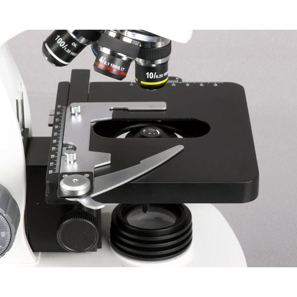 AmScope T340 Series Trinocular Compound Microscope 40X-2000X Magnification with 3W LED, 3D Mechanical Stage