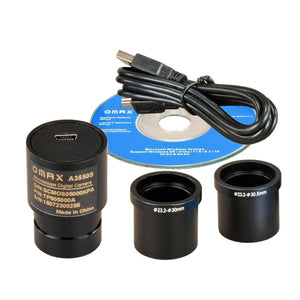 OMAX 5MP USB Digital Microscope Camera Works with Windows XP to Win 10