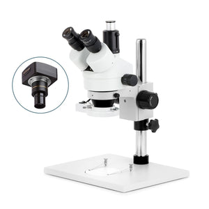 Amscope 3.5X-90X Trinocular Stereo Zoom Microscope +9MP Camera+Fluorescent Light