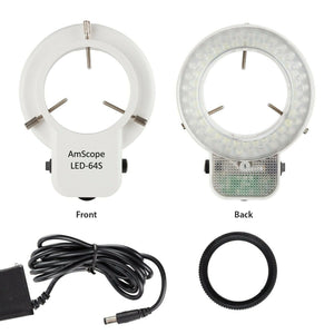 LED-64S 64 LED Microscope Ring Light with Dimmer