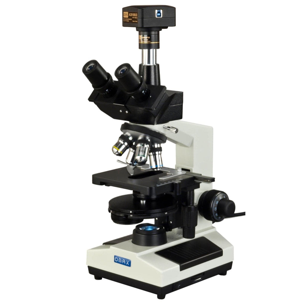 OMAX M837L Series Trinocular Lab Compound Microscope 40X-2500X Magnifi ...