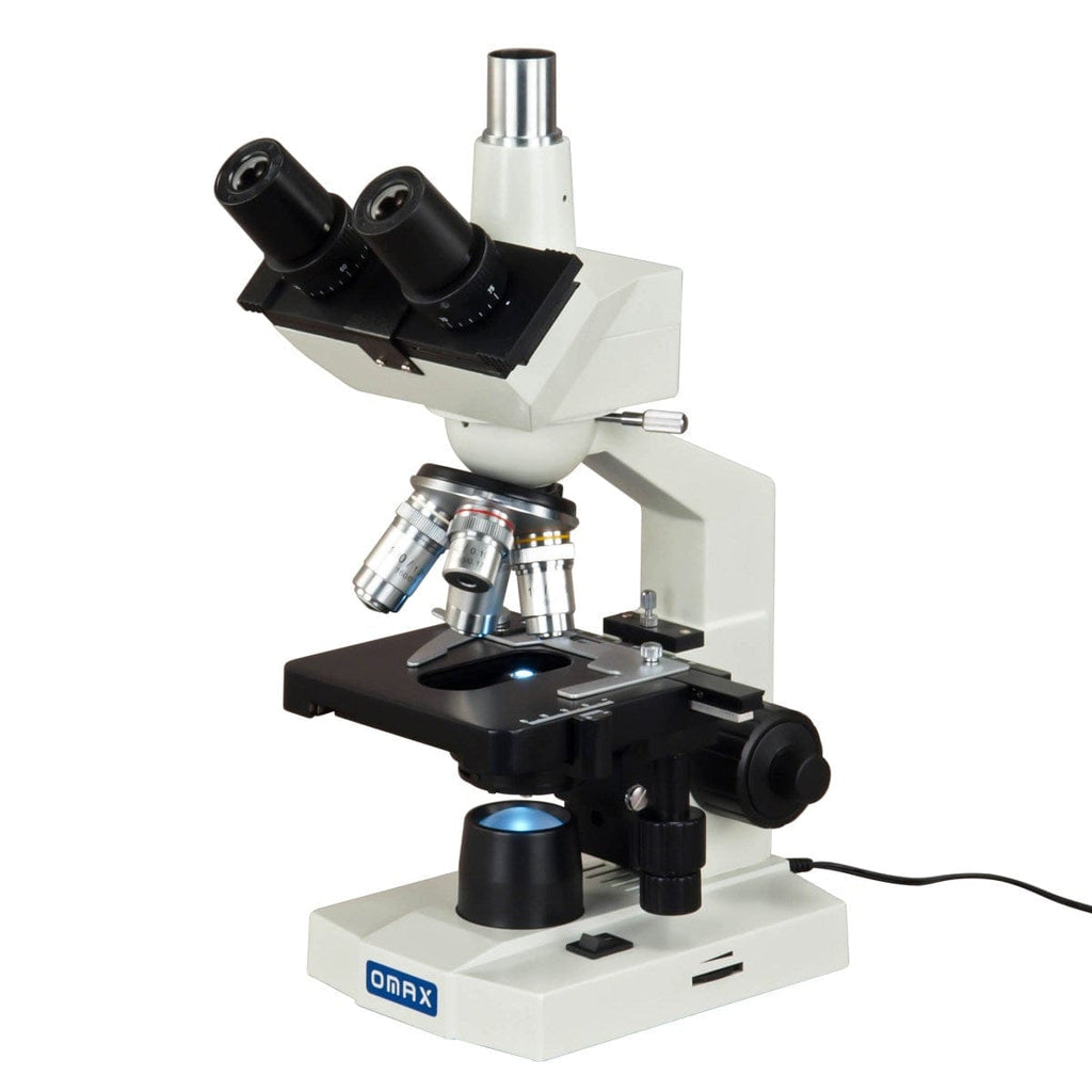 Oscope Same Microscope OMAX M83EZ Series Trinocular Compound Microscope 40X-2500X Magnificati ...