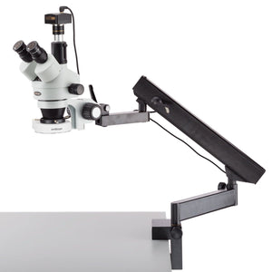3.5X-90X Articulating Stereo Microscope w 80-LED Light + 5MP USB Digital Camera