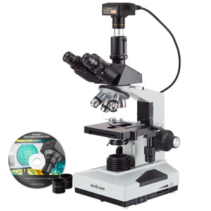40X-2000X Trinocular Biological Compound Microscope + 14MP USB3.0 Digital Camera