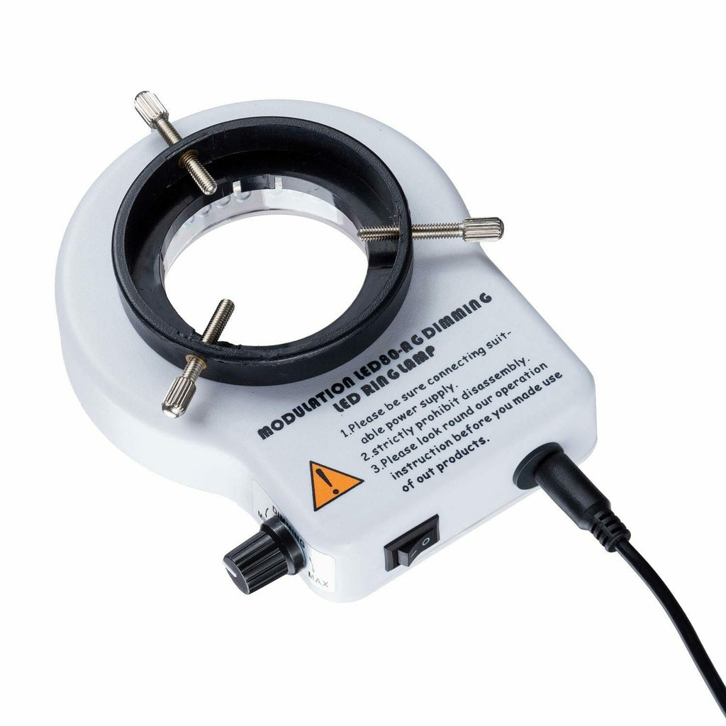 AmScope LED-80S Compact Illuminator Ring Light LED Light Source ...