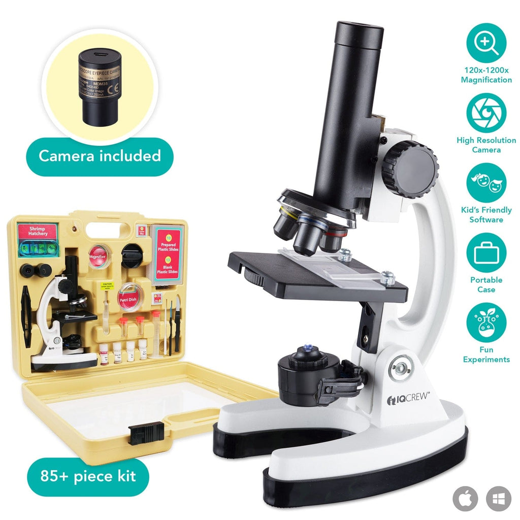 85+ piece Premium Microscope, Color Camera and Interactive Kid’s Friendly Software Kit
