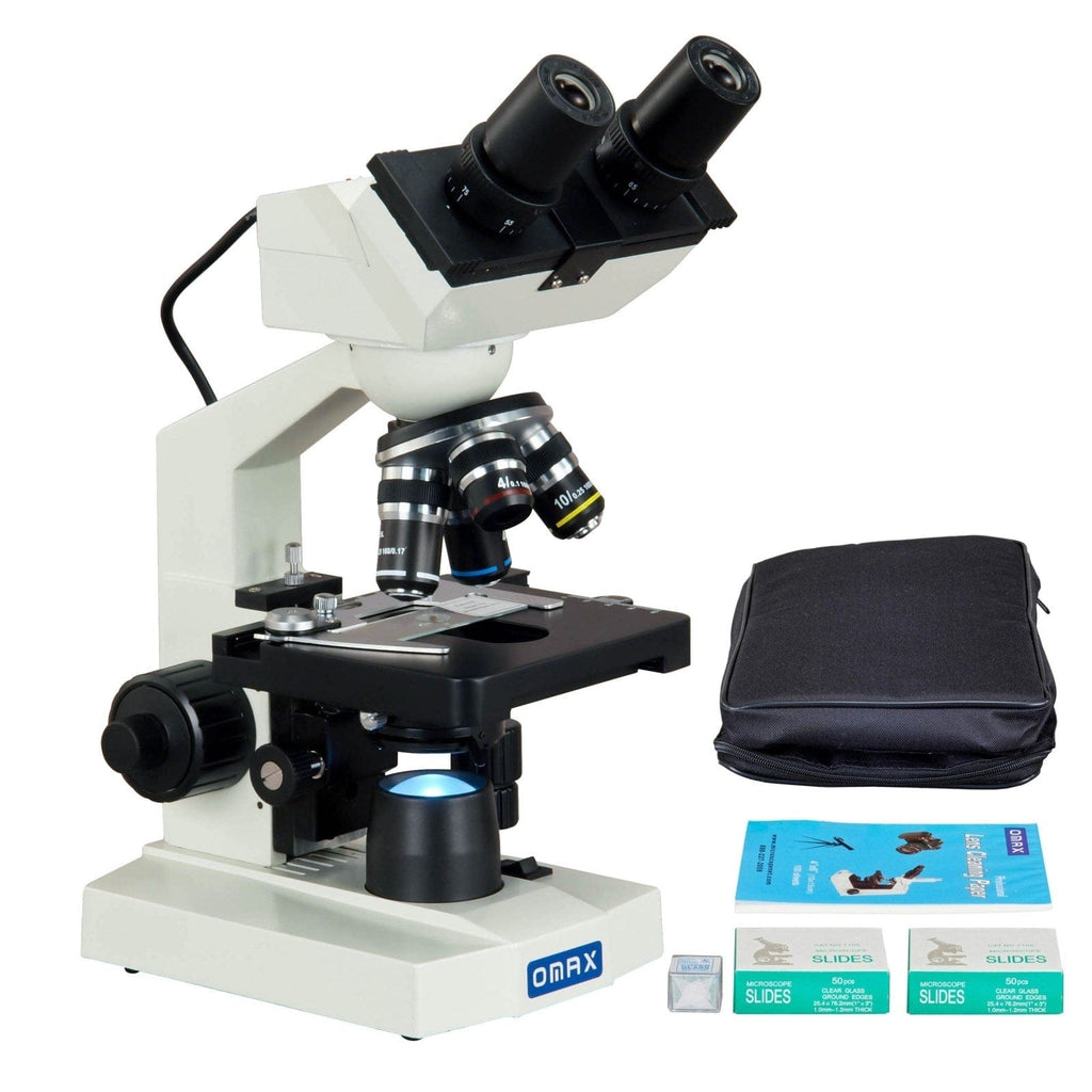 OMAX MD82 Series LED Binocular Compound Microscope 40X-2000X Magnifica ...