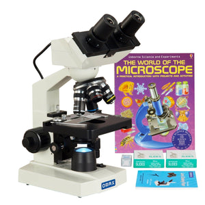 40X-2000X 1.3MP Digital Integrated Microscope with LED Illumination + Book, Blank Slides, Tissues