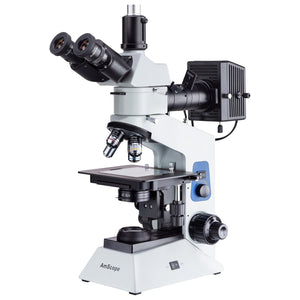 40X-800X Trinocular Dual-illumination Metallurgical Microscope with Polarization