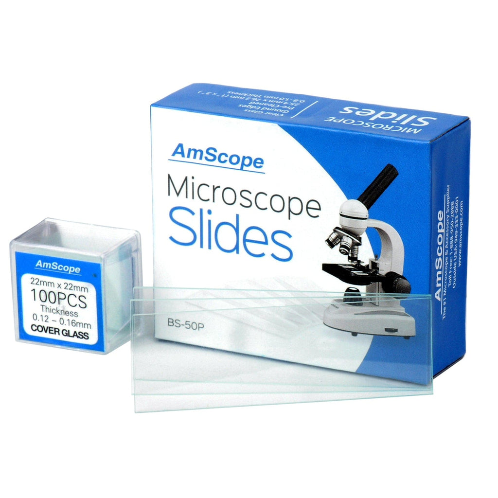4 Pack of 50 Pre-Cleaned Blank Microscope Slides & 100 Cover Slips ...