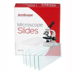 72 Pre-Cleaned Blank Microscope Slides With Ground Edges