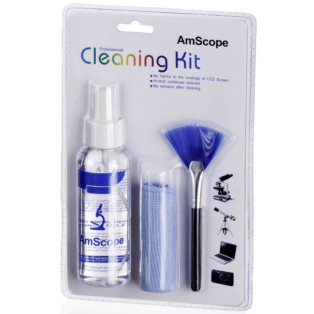 AmScope 3-in-1 Professional Cleaning Kit for Microscopes, Cameras, Lap ...