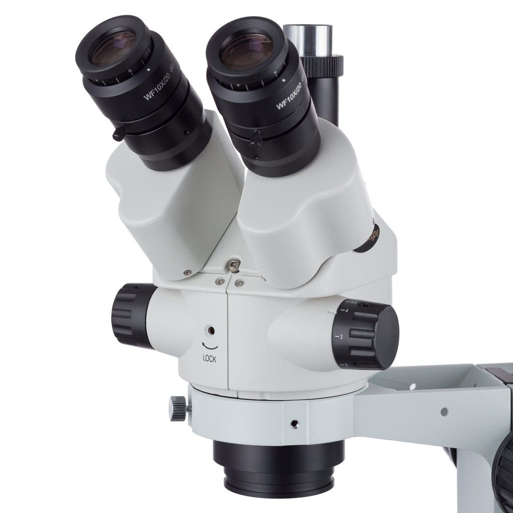 AmScope SM-4 Series Simul-Focal Lockable Zoom Trinocular Stereo Micros ...