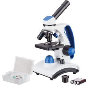40X-1000X Dual Light Glass Lens Metal Frame Student Microscope