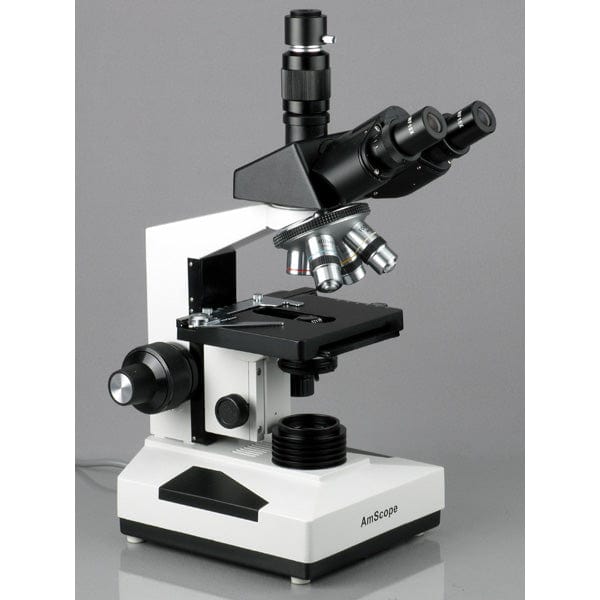 AmScope T490A-5MA Digital Enabled Trinocular Biological Microscope C-M ...